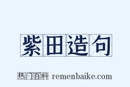 紫田造句是什么意思的图片